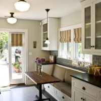 Compact dining area in the kitchen
