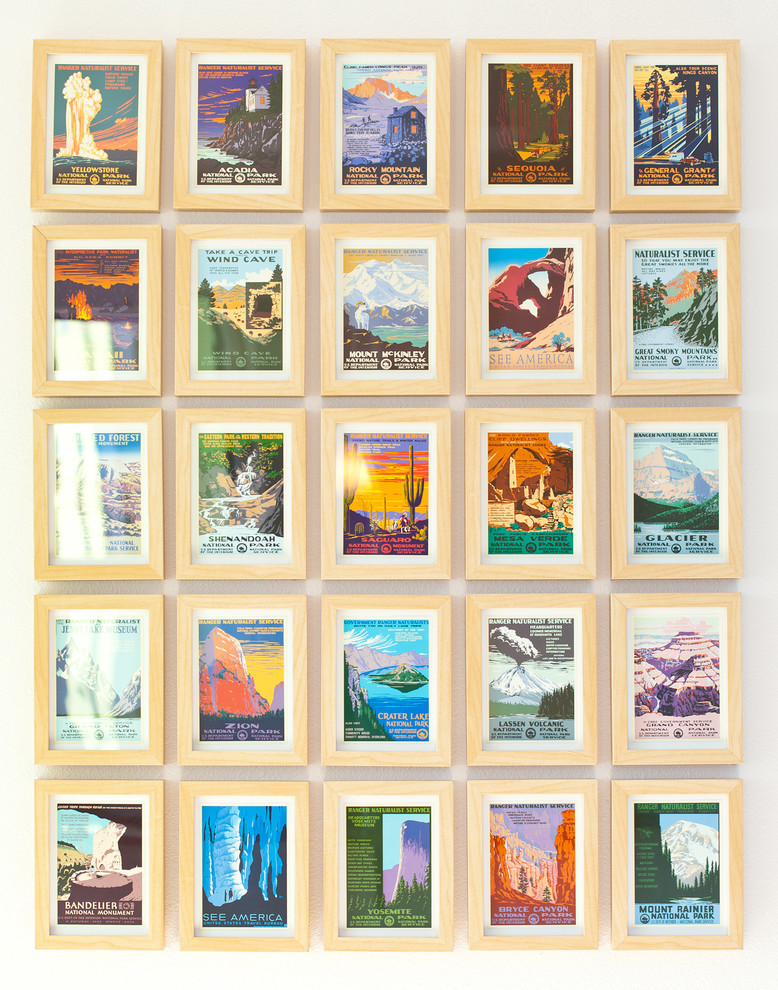 DIY wall decoration using old postcards