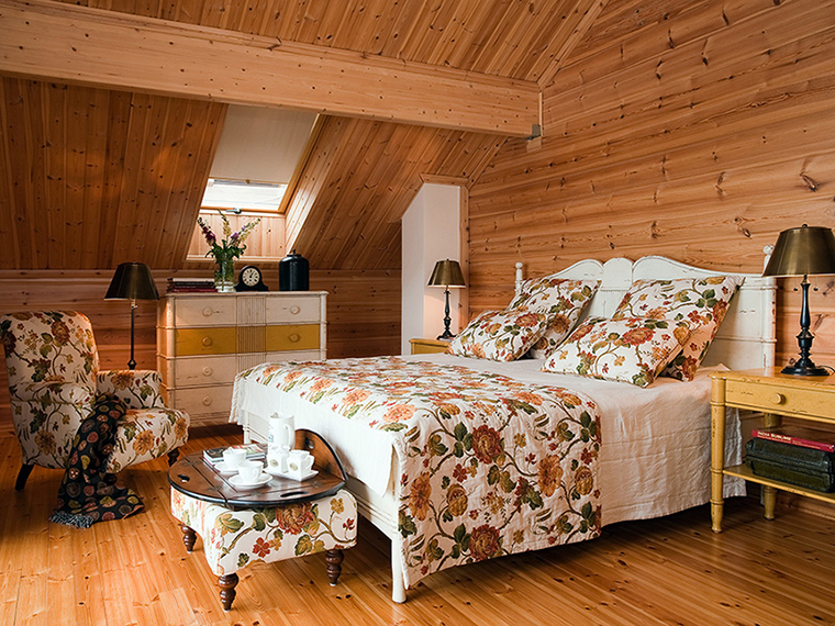 Rustic guest bedroom interior