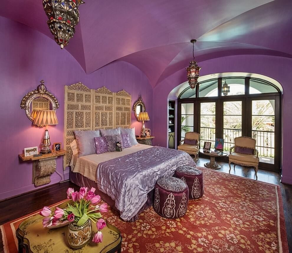 Illuminazione della camera da letto in stile marocchino