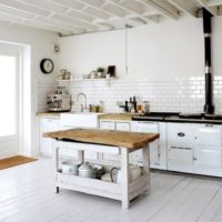 Retro style kitchen island