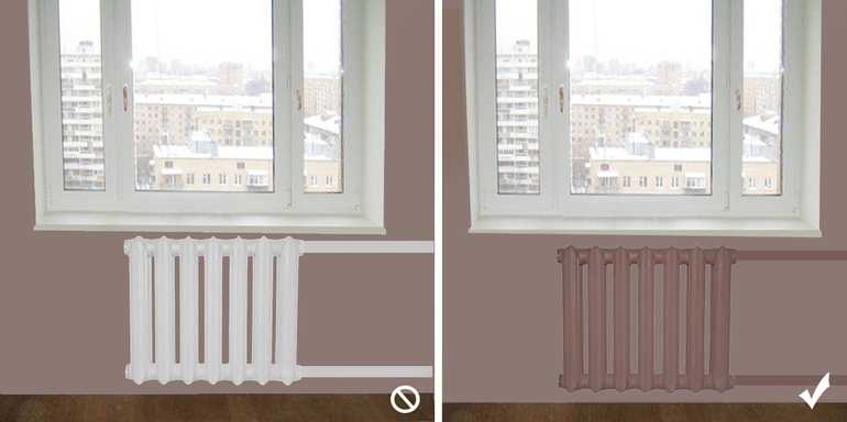 Do-it-yourself painting a heating battery to match the color of the walls