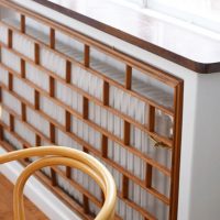 Decorating the battery with a wooden molding screen