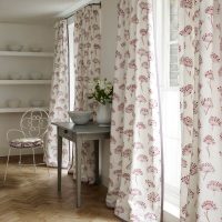 London curtains in the white bedroom