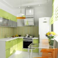 Bright kitchen of a small area