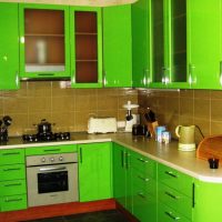 Bright kitchen with acrylic facades