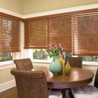 Rattan Chairs and Wooden Blinds