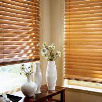 Brown plastic blinds
