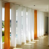 Floor-to-ceiling fabric blinds