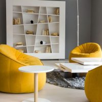 Upholstered furniture in yellow