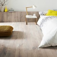 Wood flooring in the bedroom