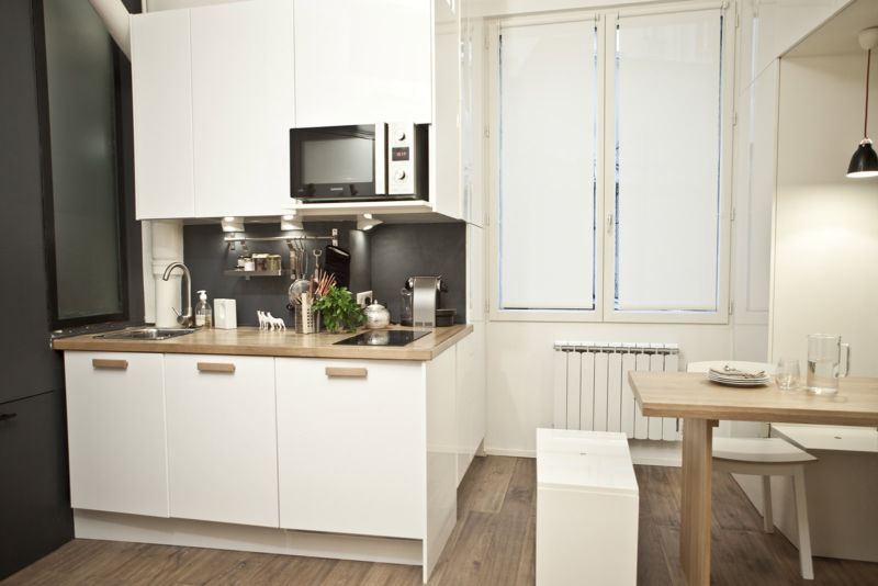 Compact kitchen in a small kitchen