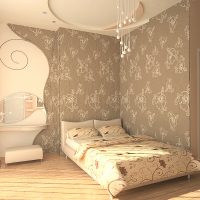 Bedroom design in pastel colors