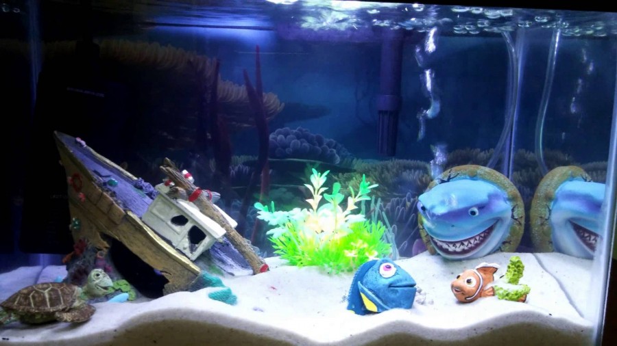 Cartoon style aquarium decoration