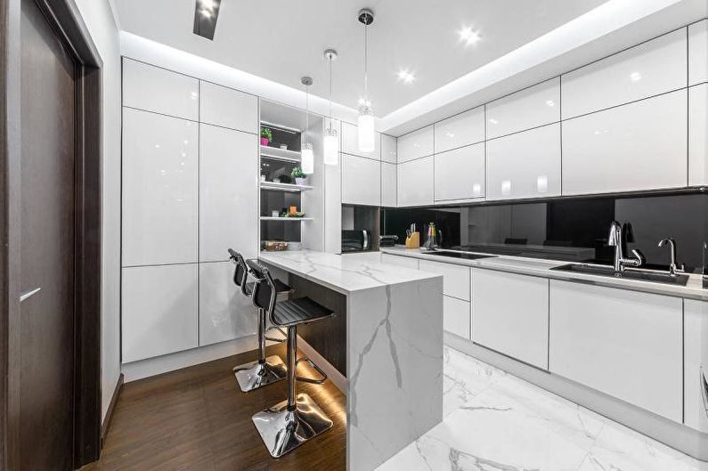 Shiny minimalist kitchen facades