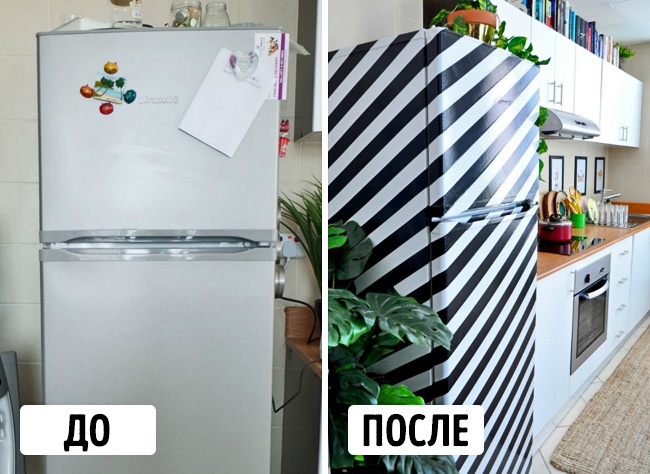 Decorating refrigerators with black tape yourself