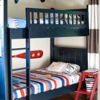 Navy two-tier bed for boys