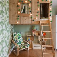 fairytale wooden house for a preschool boy