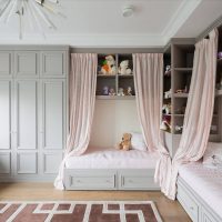 Two beds in girls bedroom