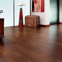 Dark brown laminate flooring