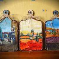 Decorative painted cutting boards