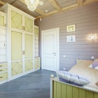Design of a children's room in a house from glued beams