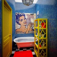 Pop art style bathroom design