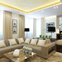 Highlighting a duplex ceiling in the living room