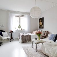 Scandinavian-style dormitory room