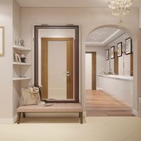 Design a spacious entrance hall in a city apartment