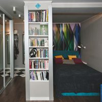 Narrow built-in bookcase