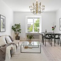 Living room in the spirit of Scandinavian minimalism