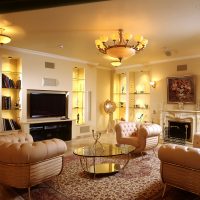 Modern style living room lighting