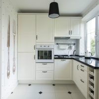 Small kitchen with corner set