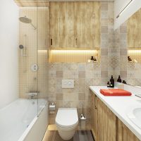 Mosaic tiles in a modern bathroom