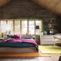 Eco style bedroom interior