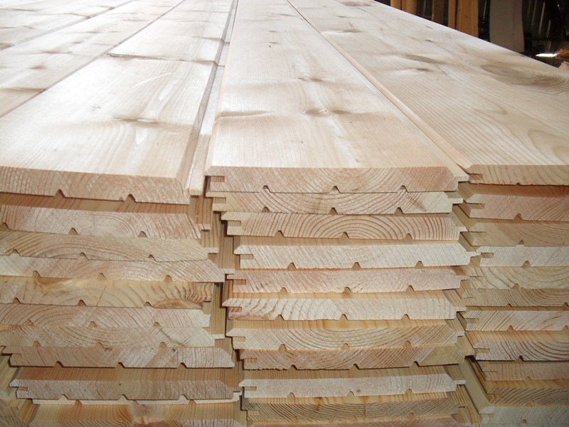 Stack of plank imitation boards for interior decoration