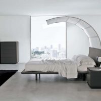 Minimalist white bedroom design