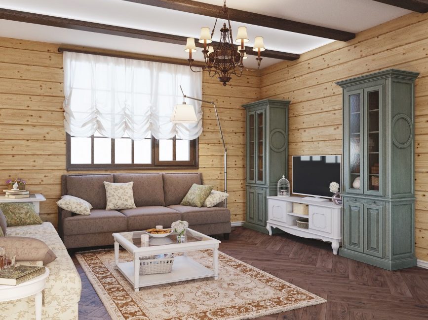 Classic-style country house living room design