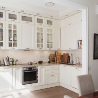 Kitchen work area with corner set