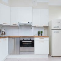 Retro refrigerator in a modern kitchen