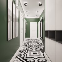 Gray and white ceramic tile floor