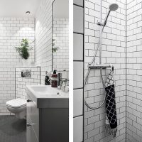 Bathroom design in a small studio apartment