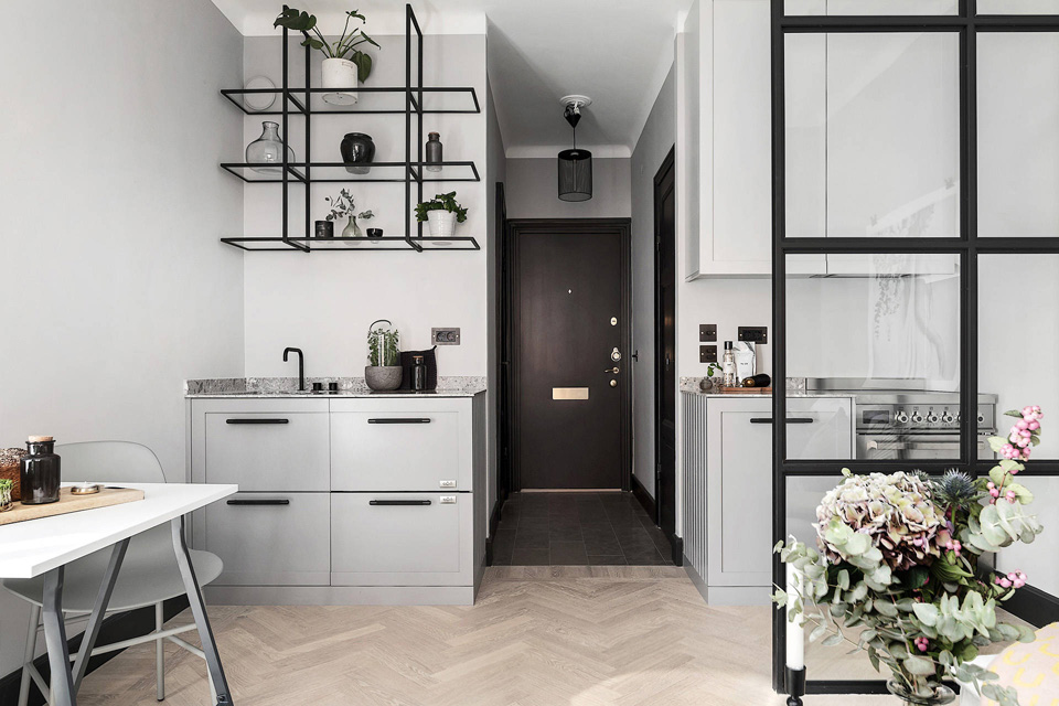 Scandinavian style studio apartment design