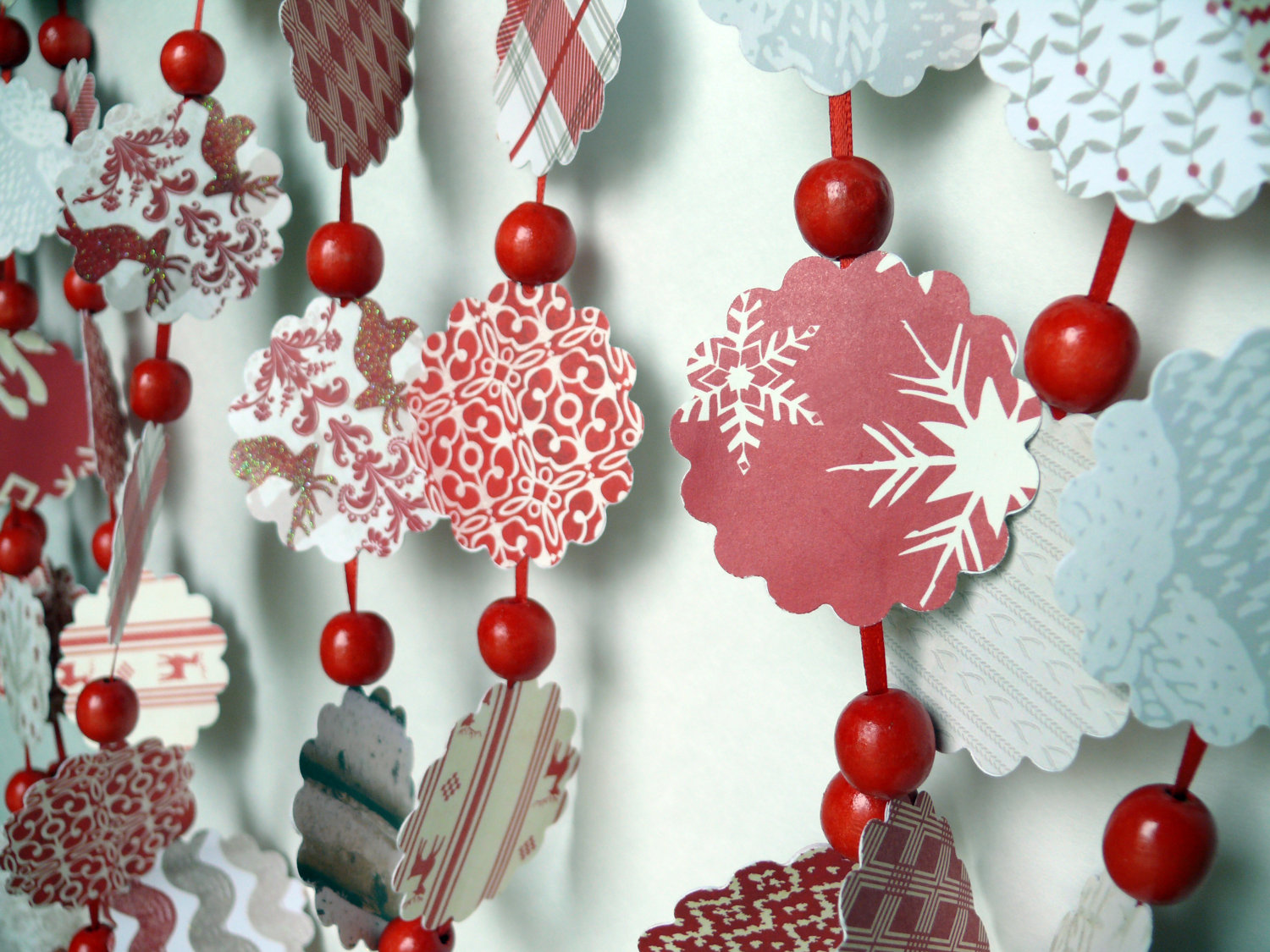 Paper garlands for festive decoration