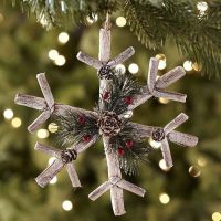 Crumpled decorative snowflake