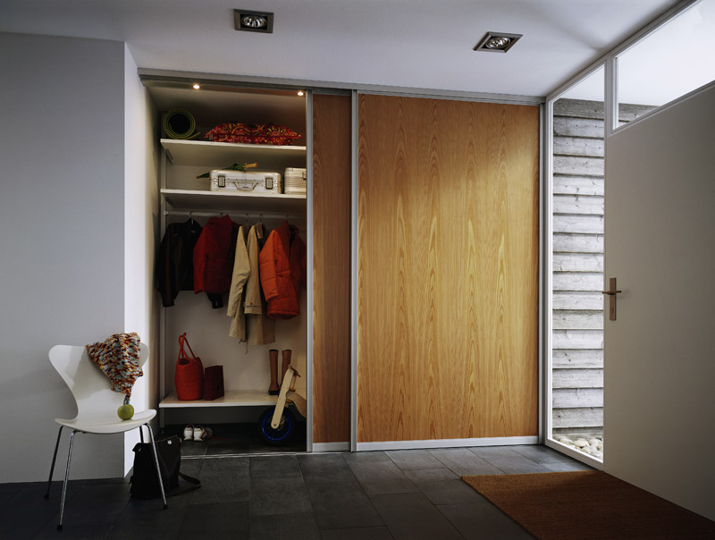 Sliding wardrobe with two sliding doors