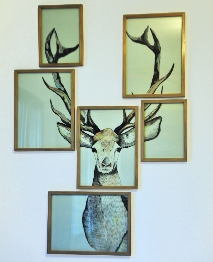 Image of a deer from individual paintings