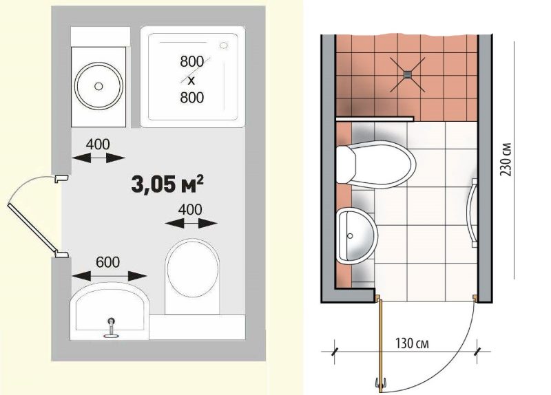 Examples of bathroom combined toilet projects