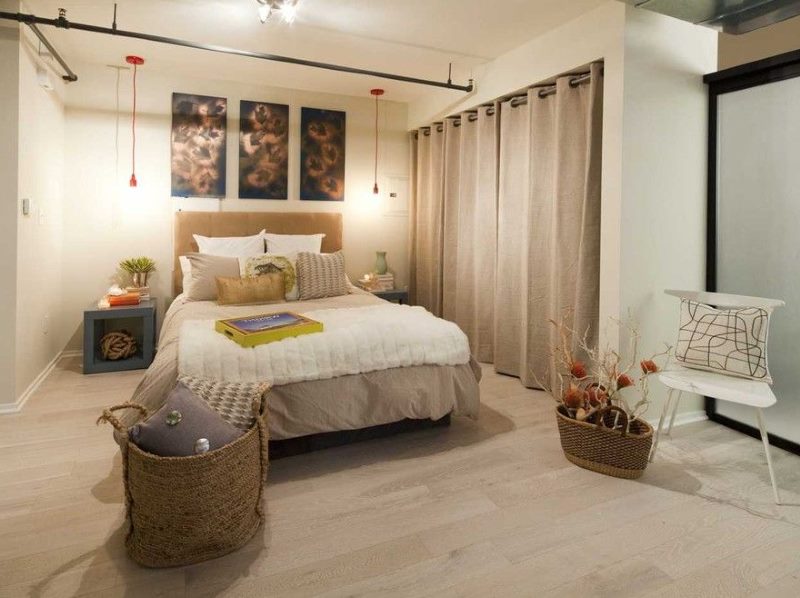 Design a bedroom in a modern style